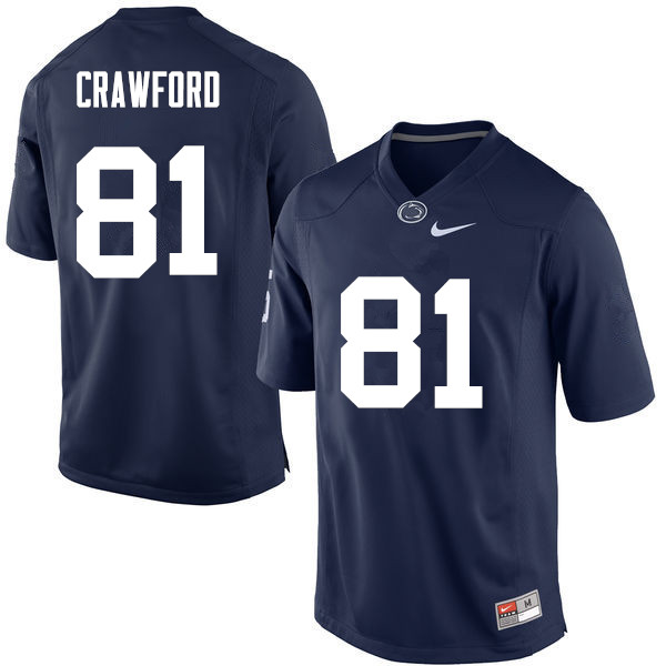 NCAA Nike Men's Penn State Nittany Lions Jack Crawford #81 College Football Authentic Navy Stitched Jersey ZHL5498RN